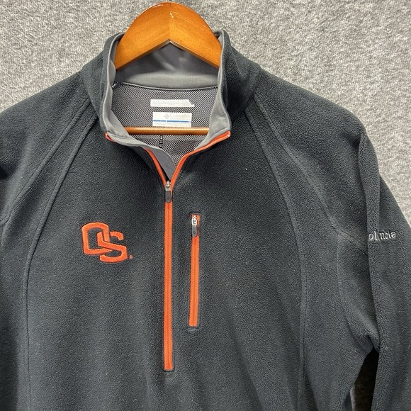 Columbia Other - Columbia Omni-Heat Half Zip Mens (M) Black Pullover Jacket Thermal Oregon State